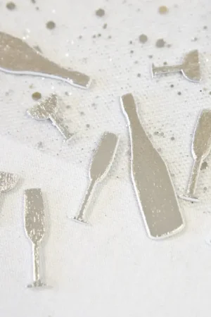 Seulement Aujourd'hui Confettis de table Champagne Argent