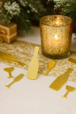Offre Limitée Confettis de table Champagne Or