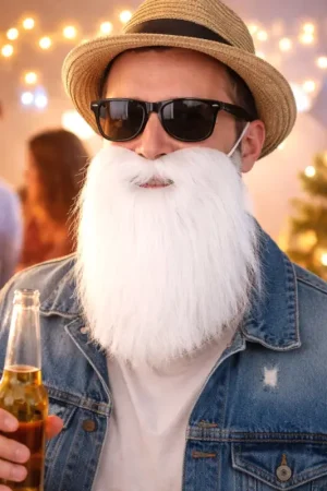 Jusqu'à Épuisement Des Stocks Barbe Hipster Blanche