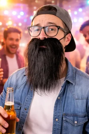 Barbe Hipster Noire Marque