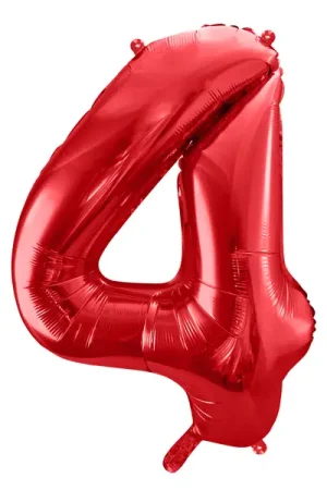 Offre Exclusive Ballon mariage Chiffre 4 Géant Rouge