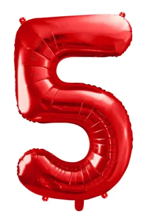 Ballon mariage Chiffre 5 Géant Rouge Nouvel Arrivage