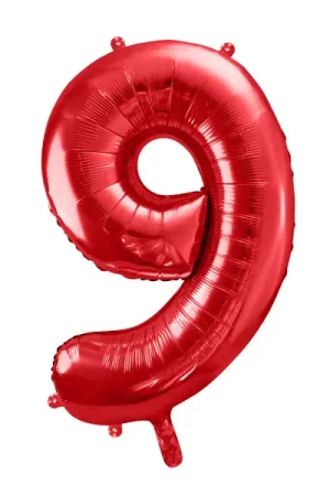 Seulement Aujourd'hui Ballon mariage Chiffre 9 Géant Rouge