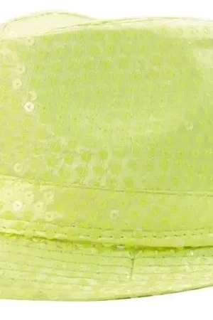 Achat Immédiat Chapeau Borsalino Sequin Néon Jaune