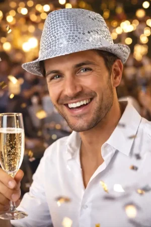 Chapeau Borsalino Sequin Argent Usine Directe