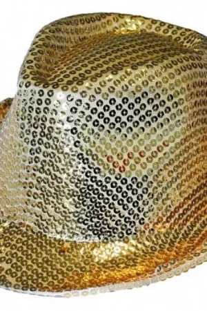 Chapeau Borsalino Sequin Or Solde