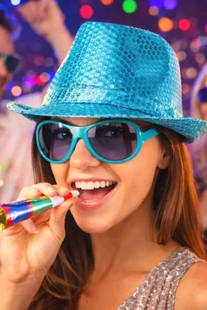 Chapeau Borsalino Sequin Turquoise Must-Have