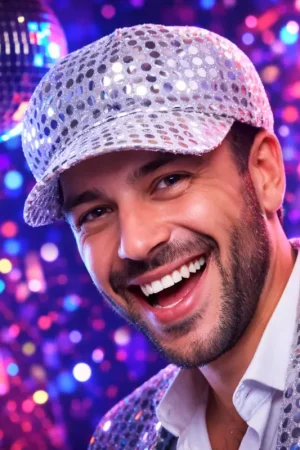 Livraison Express Casquette Disco Argent