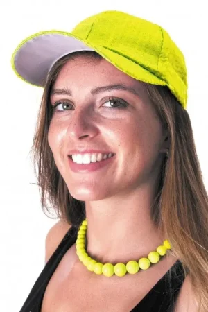 Soldes Casquette Sequin Néon Jaune