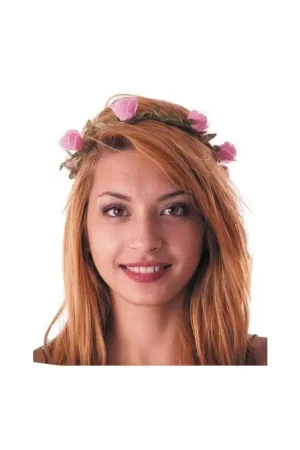 Prix Bas Couronne de Fleurs Roses