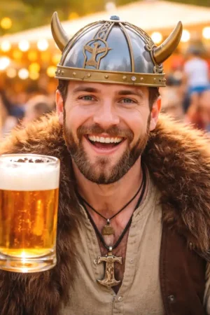 Pas Cher Casque Gaulois Avec Petites Cornes