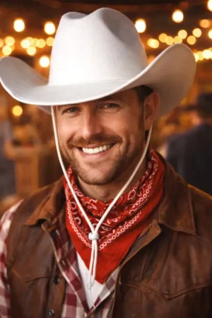 Chapeau de Cowboy Blanc Vente Flash