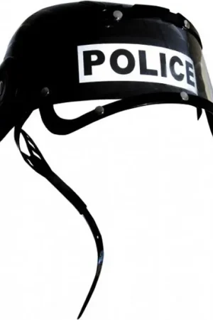 Casque de Police Noir Retour Gratuit