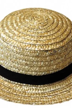 Promotion Chapeau Canotier Luxe Ruban Noir