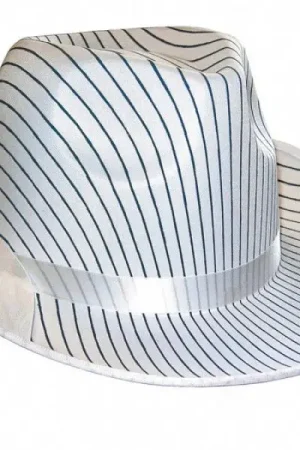 Achat Immédiat Borsalino Tissu Rayé Blanc Luxe
