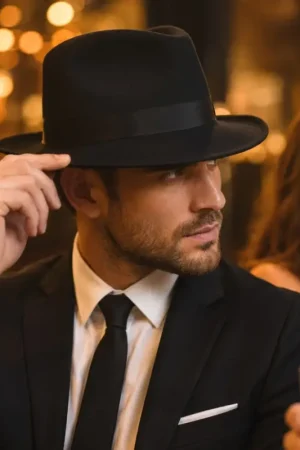 Borsalino Tissu Noir Luxe Prix Choc
