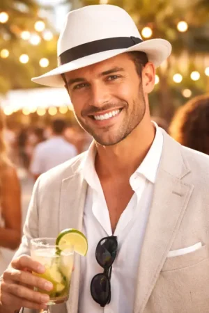 Solde Borsalino Blanc Rigide
