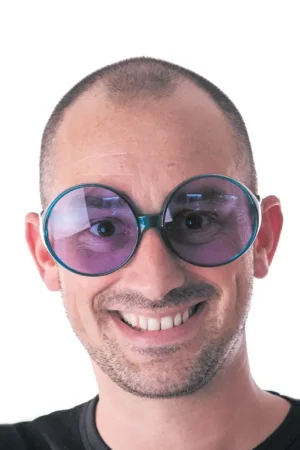 Lunettes Hippy Bleues Géantes Réduction