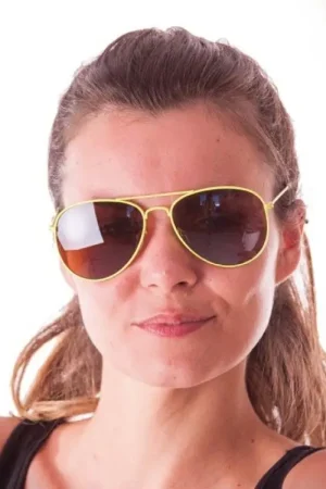 Lunettes Aviateur Néon Jaune Nouvelle Collection