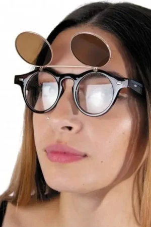 Nouveauté Lunettes Flip Up Steam Punk