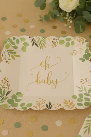 Super Prix Assiette Oh Babyen carton x 8 pièces