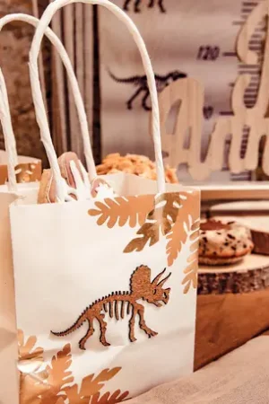 Dernière Chance 4 Sacs Cadeaux Theme Dinosaure