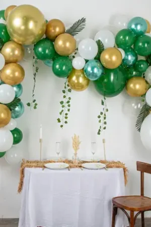 Nouvelle Collection Kit Arche de 86 Ballons Tropicool Degradé de Vert