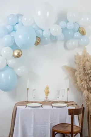 Bon Marché Kit Arche de 57 Ballons mariage Babyblue