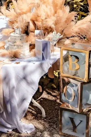 Cube a ballons transparent Or Prix Bas