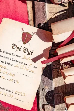 8 Invitations Theme Chevalier Prix Cassé