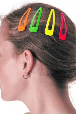 Set de 4 Barrettes à Cheveux Néon Dernier Modèle