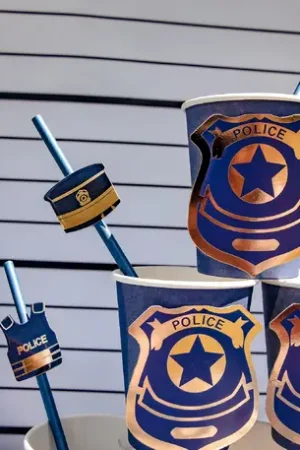 12 Pailles Theme Police Promotion Saisonnière