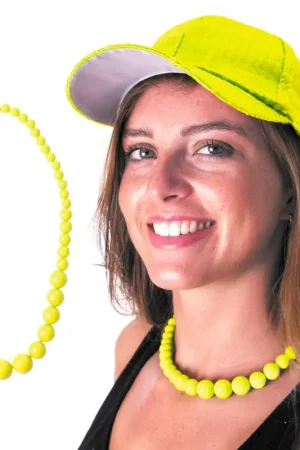 Achat Immédiat Collier de Perles Néon Jaunes