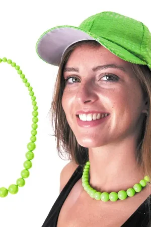 Collier de Perles Néon Vertes Bon Plan