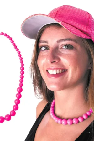 Collier de Perles Néon Roses Commander Maintenant