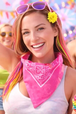 Marque Bandana Néon Rose