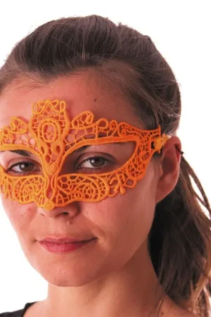 Loup Tissu Dentelle Orange Fluo Usine Directe