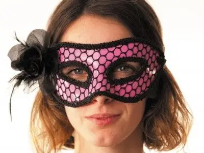 Masque Carnaval Rose & Résille Usine Directe