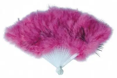 Bon Marché Éventail Plumes Rose