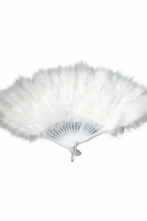 Offre Spéciale Éventail Plumes Blanc