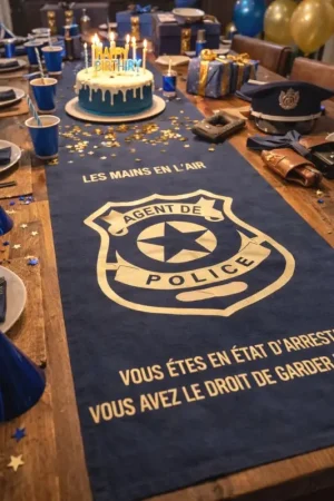 Nouvel Arrivage Chemin de table Police en lin