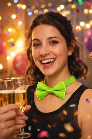 Nœud Papillon Fluo Vert Vente Directe