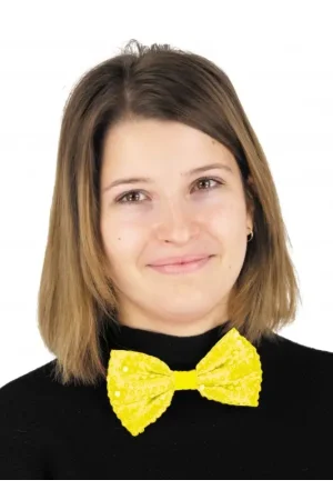 Nœud Papillon Sequin Néon Jaune Commander Vite