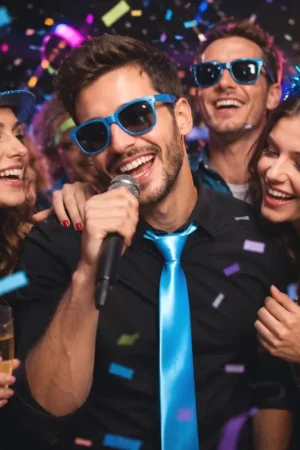 Cravate Fluo Bleue Satisfait Ou Remboursé