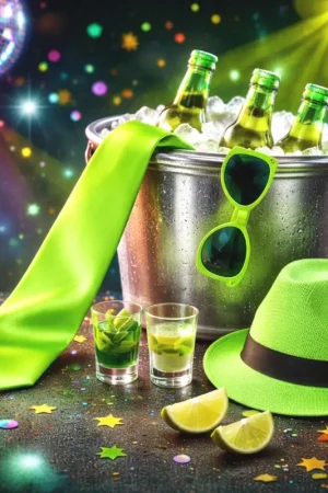Nouveauté Cravate Fluo Verte