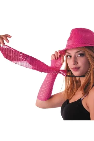 Achat Immédiat Cravate à Zip Sequin Rose