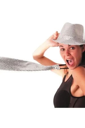 Offre Limitée Cravate à Zip Sequin Argent