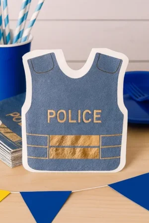 16 Serviettes en papier Theme Police Meilleur Choix