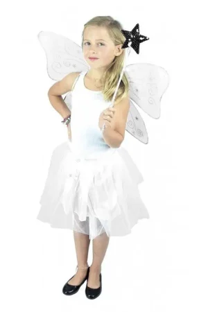 Set Fée Pailleté Argent Enfant Prix Réduit