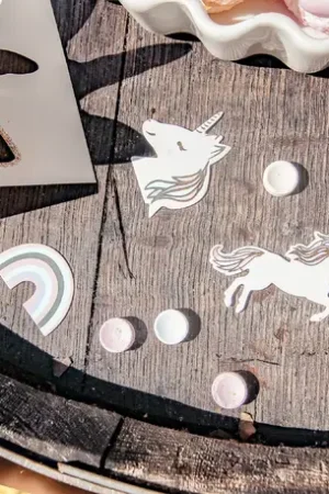 Haute Qualité 100 Confettis Licorne Pastel
